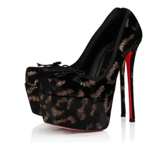 Cassia Nodo Alta – Décolleté da 160 mm – Velluto ricamato “Leo by Night” – Nero – Donna Cassia Nodo Alta – Décolleté da 160 mm – Velluto ricamato “Leo by Night” – Nero – Donna