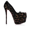Cassia Nodo Alta – Décolleté da 160 mm – Velluto ricamato “Leo by Night” – Nero – Donna Cassia Nodo Alta – Décolleté da 160 mm – Velluto ricamato “Leo by Night” – Nero – Donna