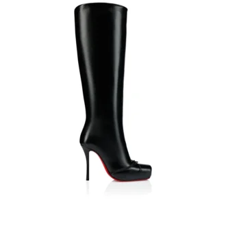 Cassia Nodo Botta – Stivali da 100 mm – Pelle di vitello lucida – Nero – Donna