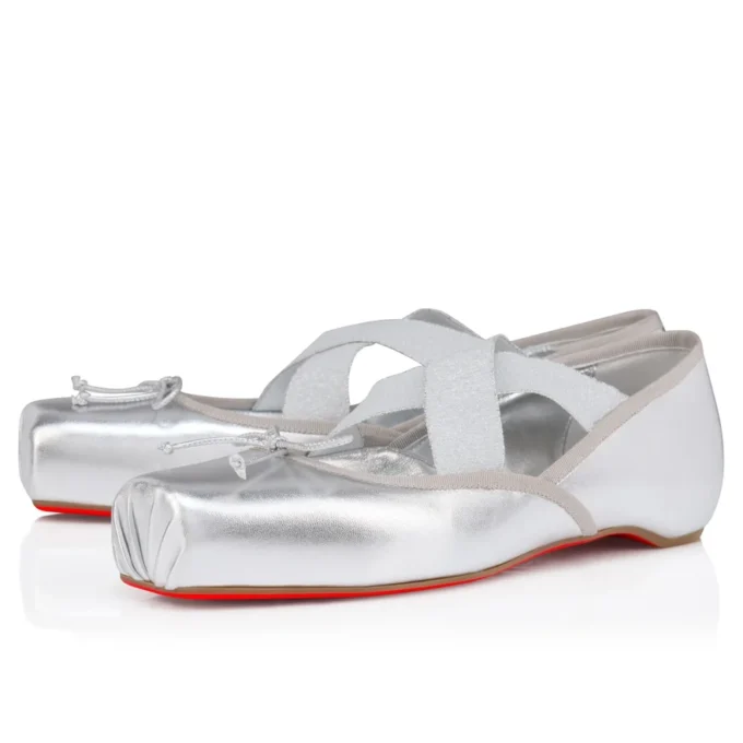 Cassiasticina – Ballerine – Pelle di agnello nappa laminata – Argento – Donna Cassiasticina – Ballerine – Pelle di agnello nappa laminata – Argento – Donna
