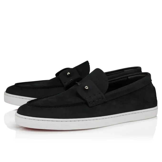 Chambeliboat – Scarpe da barca – Pelle nabuk rovesciata – Nero – Uomo