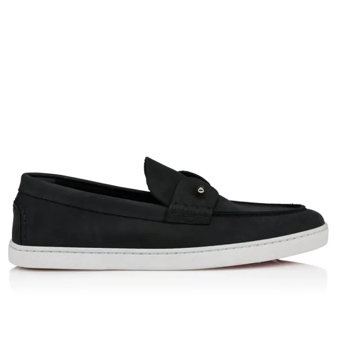Chambeliboat – Scarpe da barca – Pelle nabuk rovesciata – Nero – Uomo
