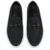 Chambeliboat – Scarpe da barca – Pelle nabuk rovesciata – Nero – Uomo
