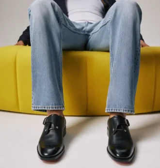 Chambelimonk – Monk-Straps – Pelle di vitello – Nero – Uomo