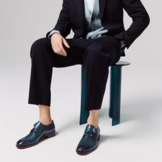 Chambelimonk – Scarpe con fibbia – Pelle di vitello patinata – Last Night – Uomo