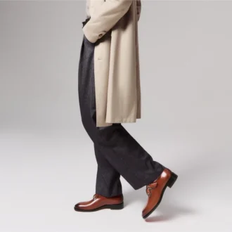 Chambelimonk – Scarpe con fibbia – Pelle di vitello patinata – Palio – Uomo