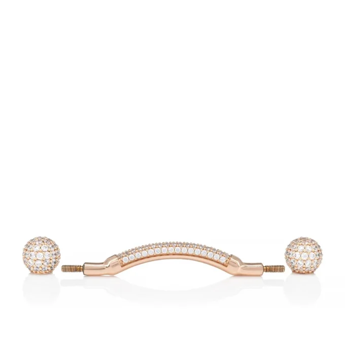 Chambelink Strass – Gioielli per scarpe – Metallo e strass – Oro rosa