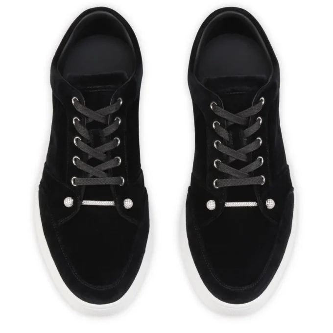 Chambelisneak Pin Strass – Sneakers – Velluto – Nero – Uomo