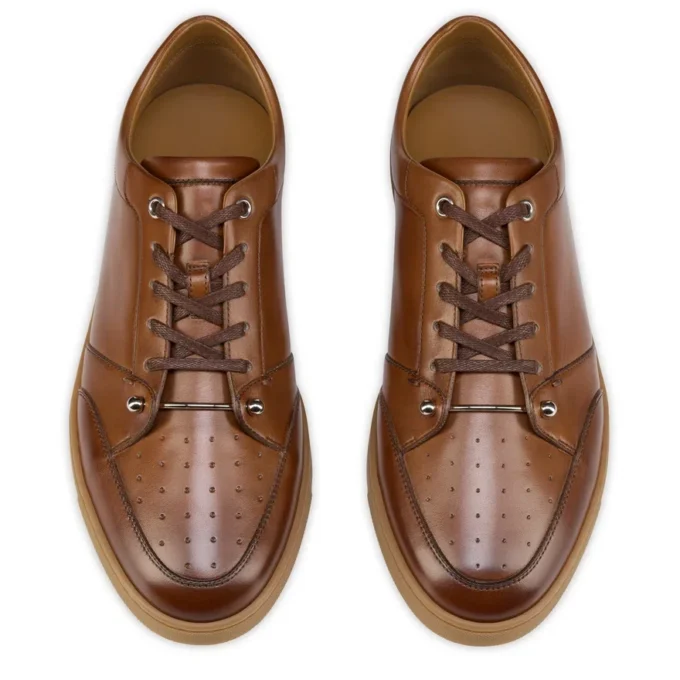Chambelisneak – Sneakers – Pelle di vitello patinata – Havane – Uomo