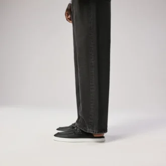 Chanme – Scarpe da barca – Pelle di vitello rovesciata – Nero – Uomo