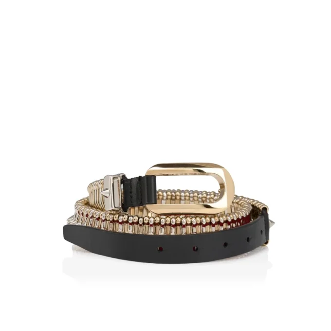 Cinture – Cinture – Pelle di vitello e borchie – Nero Cinture – Cinture – Pelle di vitello e borchie – Nero