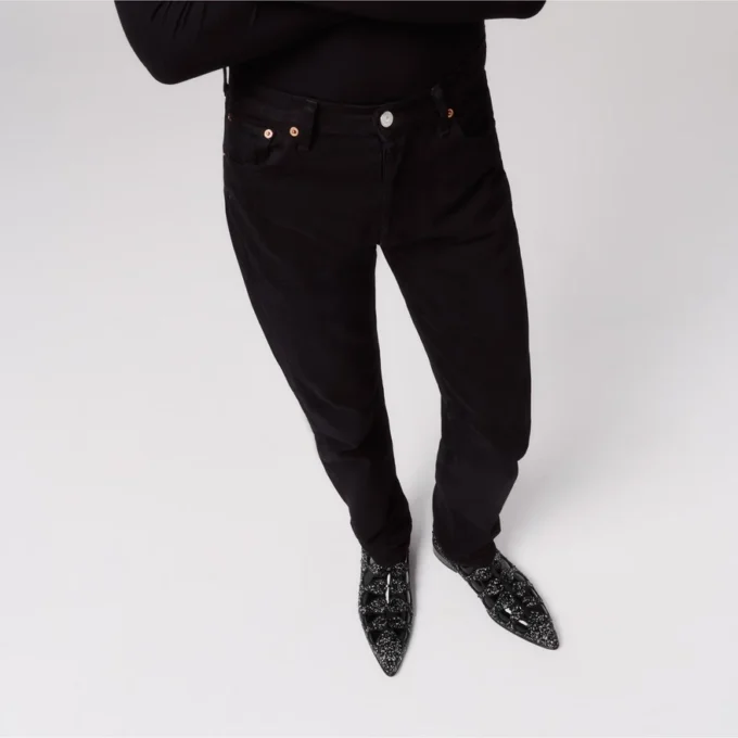 Circus Booty Perla – Stivali – Pelle scamosciata e strass, pelle di vitello verniciata – Nero – Uomo