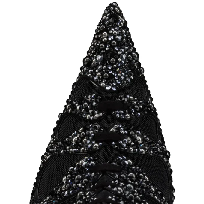 Circus Max Perla – Stivali da 100 mm – Pelle scamosciata, rete e strass – Nero – Donna Circus Max Perla – Stivali da 100 mm – Pelle scamosciata, rete e strass – Nero – Donna