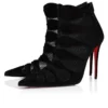 Circus Max – Stivali da 100 mm – Pelle di vitello scamosciata, rete e pelle di capretto – Nero – Donna