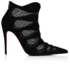 Circus Max – Stivali da 100 mm – Pelle di vitello scamosciata, rete e pelle di capretto – Nero – Donna