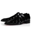 Circus – Oxford – Pelle di vitello verniciata – Nero – Uomo