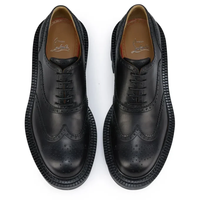 College – Oxford – Pelle di vitello cerata – Nero – Uomo College – Oxford – Pelle di vitello cerata – Nero – Uomo
