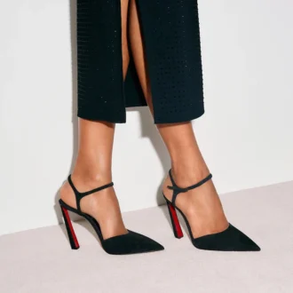 Condora Riviera – Décolleté da 100 mm – Pelle scamosciata di vitello – Nero – Donna