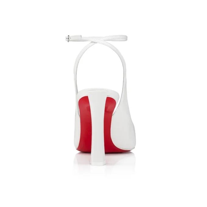 Condora Strap – Décolleté con cinturino da 85 mm – Pelle nappa – Bianco – Donna