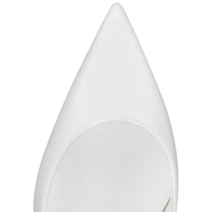 Condora Strap – Décolleté con cinturino da 85 mm – Pelle nappa – Bianco – Donna