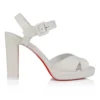Cora – Sandali da 100 mm – Pelle di agnello nappa – Bianco – Donna