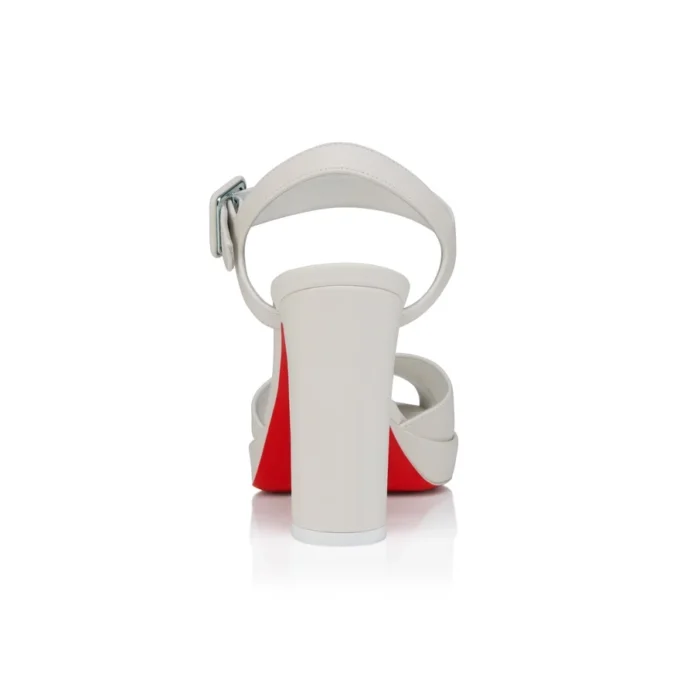 Cora – Sandali da 100 mm – Pelle di agnello nappa – Bianco – Donna