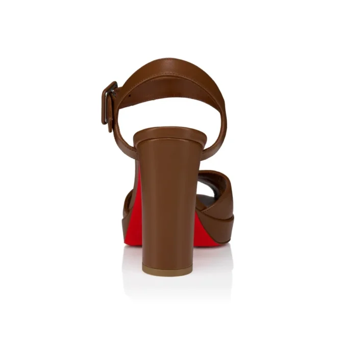 Cora – Sandali da 100 mm – Pelle di agnello nappa – Cuoio – Donna