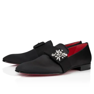 Dandelion Red Carpet – Mocassini – Raso crepe – Nero – Uomo