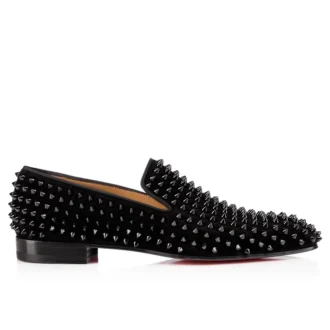Dandelion Spikes – Mocassini – Pelle di vitello scamosciata e borchie – Nero – Uomo Dandelion Spikes – Mocassini – Pelle di vitello scamosciata e borchie – Nero – Uomo