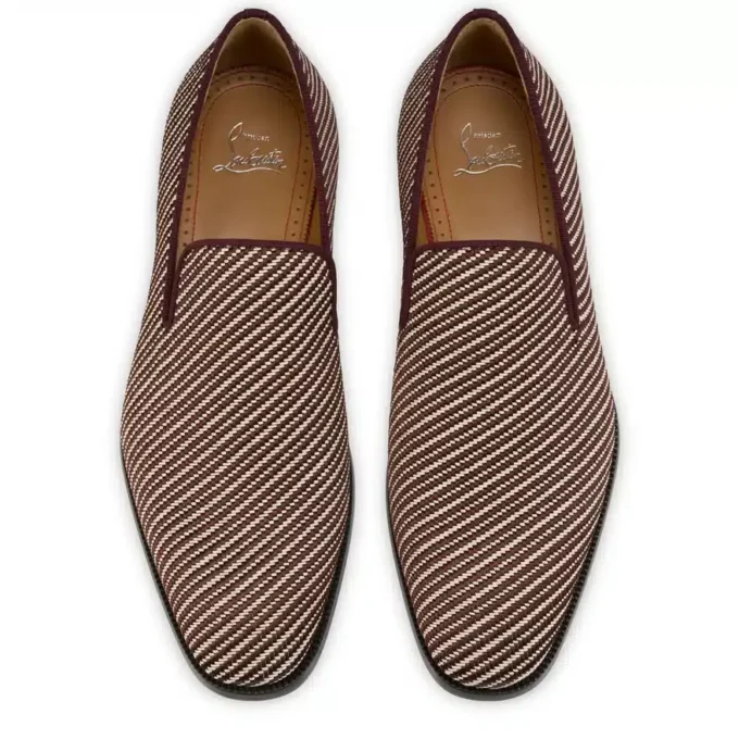 Danny Flex – Mocassini – Pelle di vitello e trama twill – Bianco e marrone – Uomo Danny Flex – Mocassini – Pelle di vitello e trama twill – Bianco e marrone – Uomo