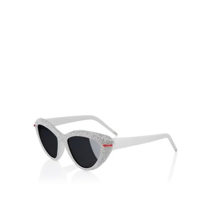 Diamond Kate Lb0031 – Occhiali da sole – Acetato – Bianco fumé – Donna Diamond Kate Lb0031 – Occhiali da sole – Acetato – Bianco fumé – Donna
