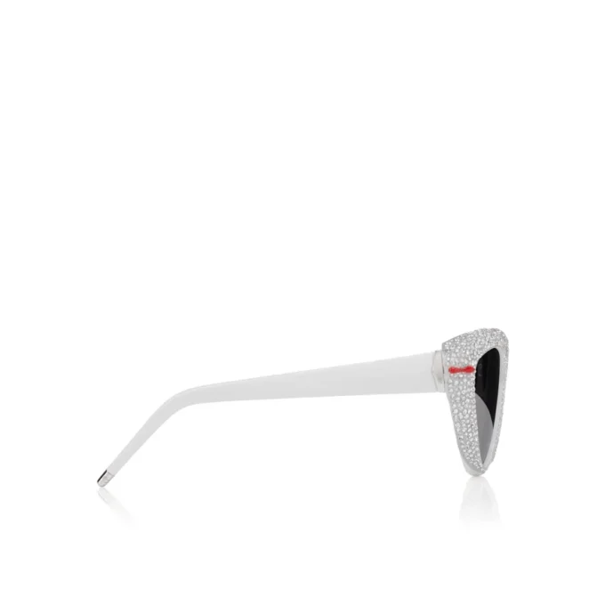 Diamond Kate Lb0031 – Occhiali da sole – Acetato – Bianco fumé – Donna Diamond Kate Lb0031 – Occhiali da sole – Acetato – Bianco fumé – Donna