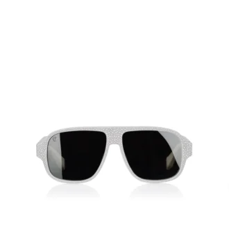 Diamond Roller Lb0032 – Occhiali da sole – Acetato – Bianco fumé