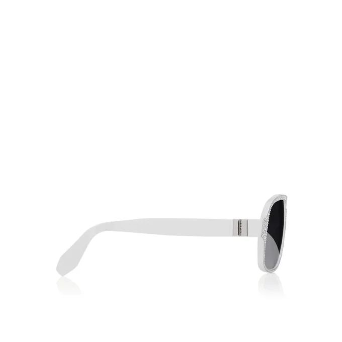 Diamond Roller Lb0032 – Occhiali da sole – Acetato – Bianco fumé
