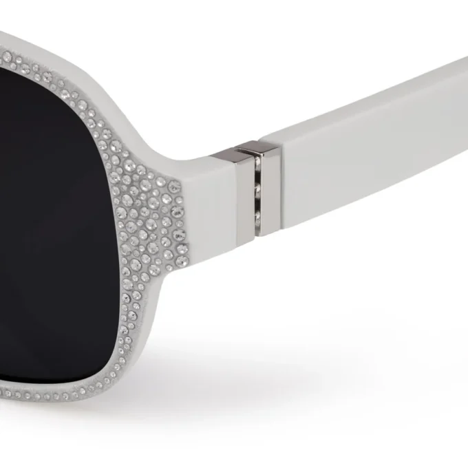 Diamond Roller Lb0032 – Occhiali da sole – Acetato – Bianco fumé