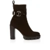 Dianouchette Lug – Stivali da 100 mm – Pelle di vitello rovesciata – Caffè – Donna