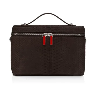 Djanis – Borsa a tracolla – Pelle di pitone – Caffè