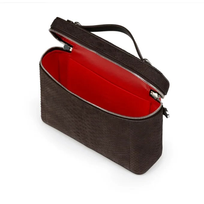 Djanis – Borsa a tracolla – Pelle di pitone – Caffè Djanis – Borsa a tracolla – Pelle di pitone – Caffè