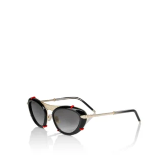 Dolly Lb0001 – Occhiali da sole – Metallo – Nero lucido