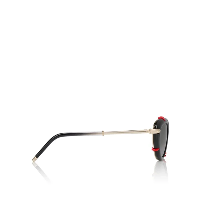 Dolly Lb0001 – Occhiali da sole – Metallo – Nero lucido