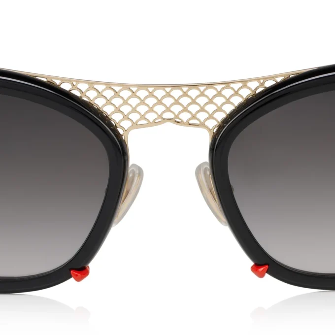 Dolly Lb0001 – Occhiali da sole – Metallo – Nero lucido