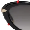 Dolly Lb0001 – Occhiali da sole – Metallo – Nero lucido