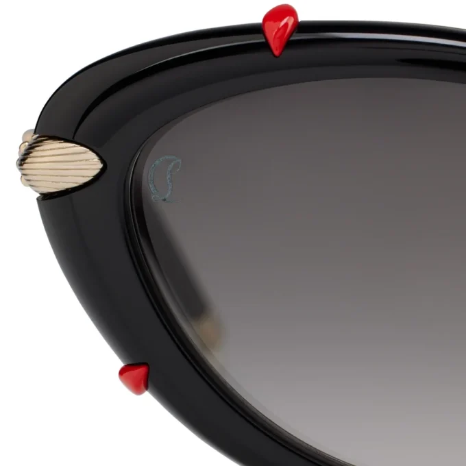 Dolly Lb0001 – Occhiali da sole – Metallo – Nero lucido