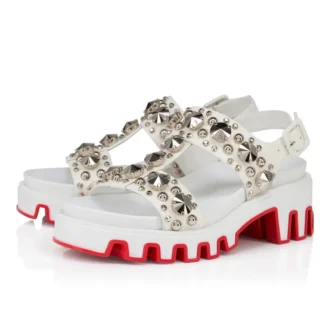 Duni Extazza – Sandali – Pelle di agnello nappa – Bianco – Donna