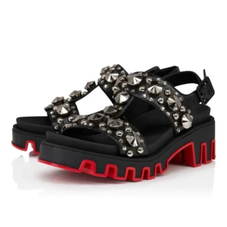 Duni Extazza – Sandali – Pelle di agnello nappa – Nero – Donna