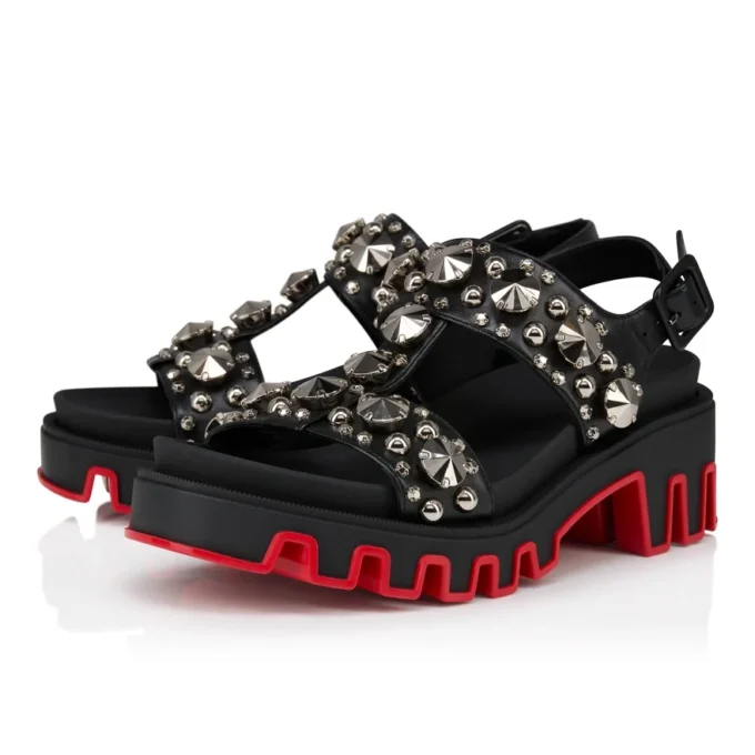 Duni Extazza – Sandali – Pelle di agnello nappa – Nero – Donna