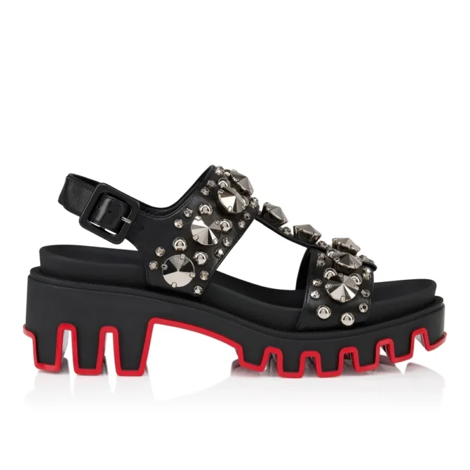 Duni Extazza – Sandali – Pelle di agnello nappa – Nero – Donna