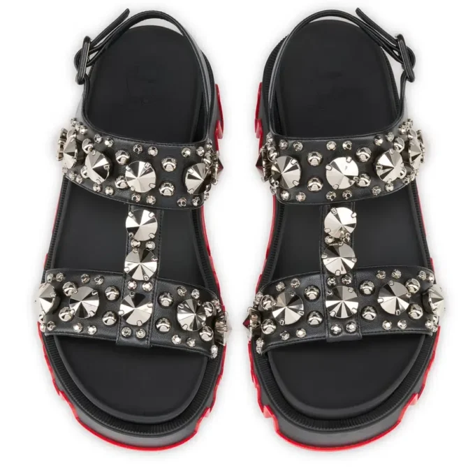Duni Extazza – Sandali – Pelle di agnello nappa – Nero – Donna