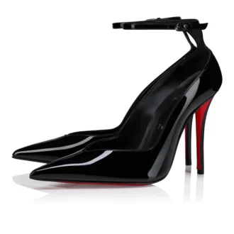 Erozee – Décolleté con cinturini da 100 mm – Pelle di vitello verniciata – Nero – Donna