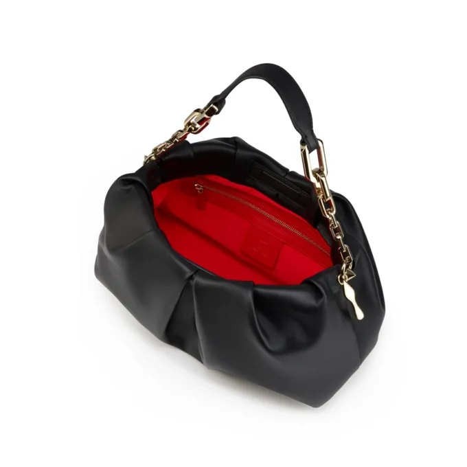 Eva – Borsa a tracolla – Pelle di agnello nappa – Nero Eva – Borsa a tracolla – Pelle di agnello nappa – Nero